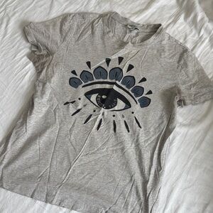 Kenzo Heather Gray Eye Motif Tee